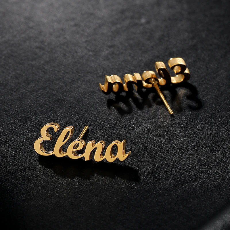 Custom Personalized Name Earrings for Women