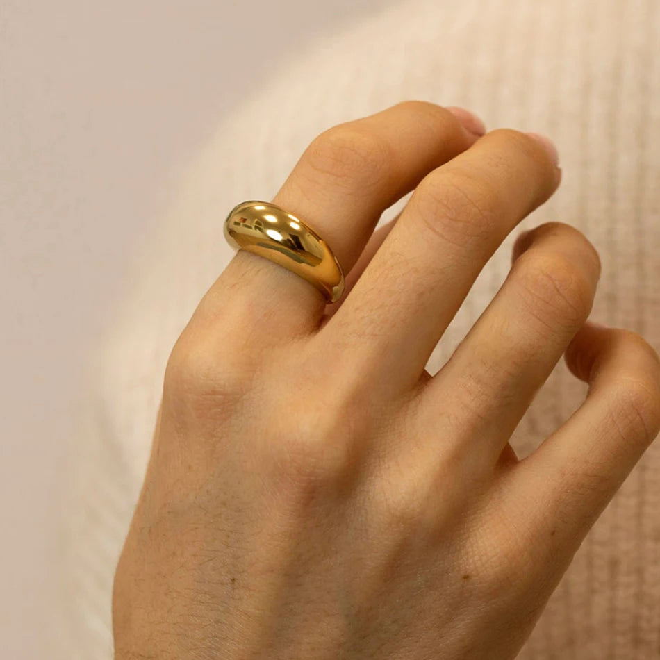 Silver or Gold Arc Rings for Women