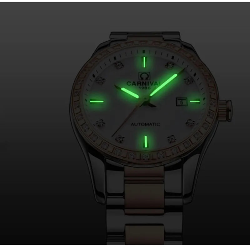 Luxury Automatic Movement Waterproof Wristwatches for Women