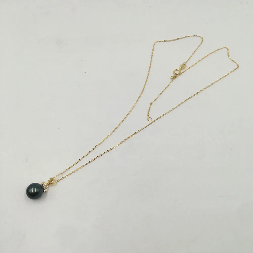 Natural Tahitian Pearl Pendant Necklace