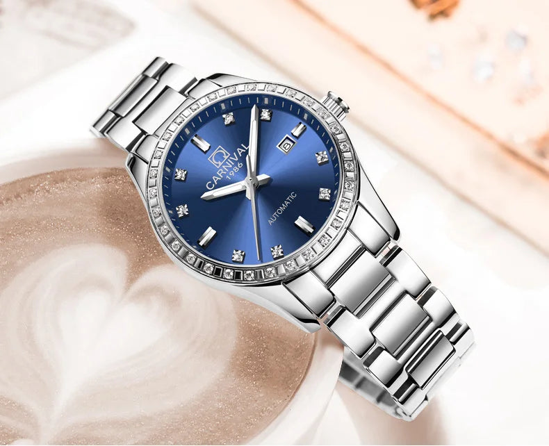 Luxury Automatic Movement Waterproof Wristwatches for Women