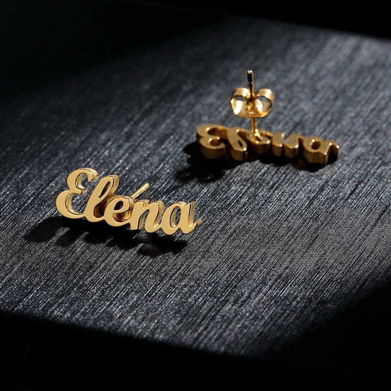 Custom Personalized Name Earrings for Women