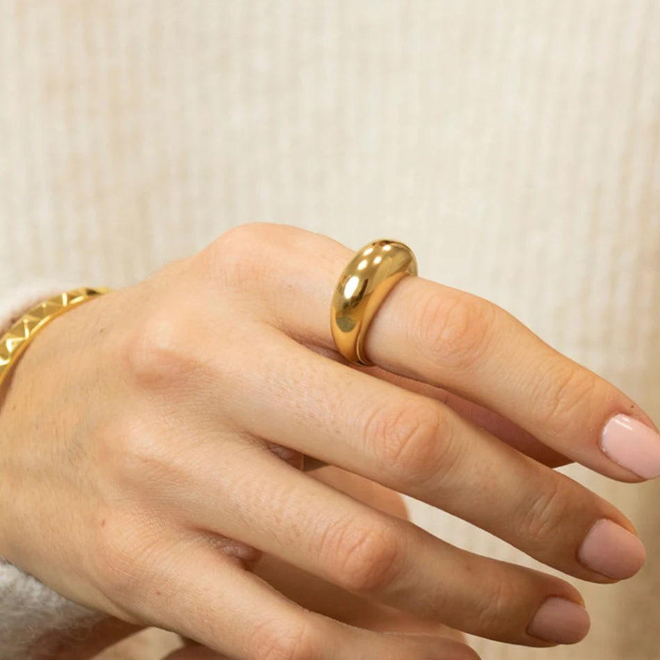 Silver or Gold Arc Rings for Women