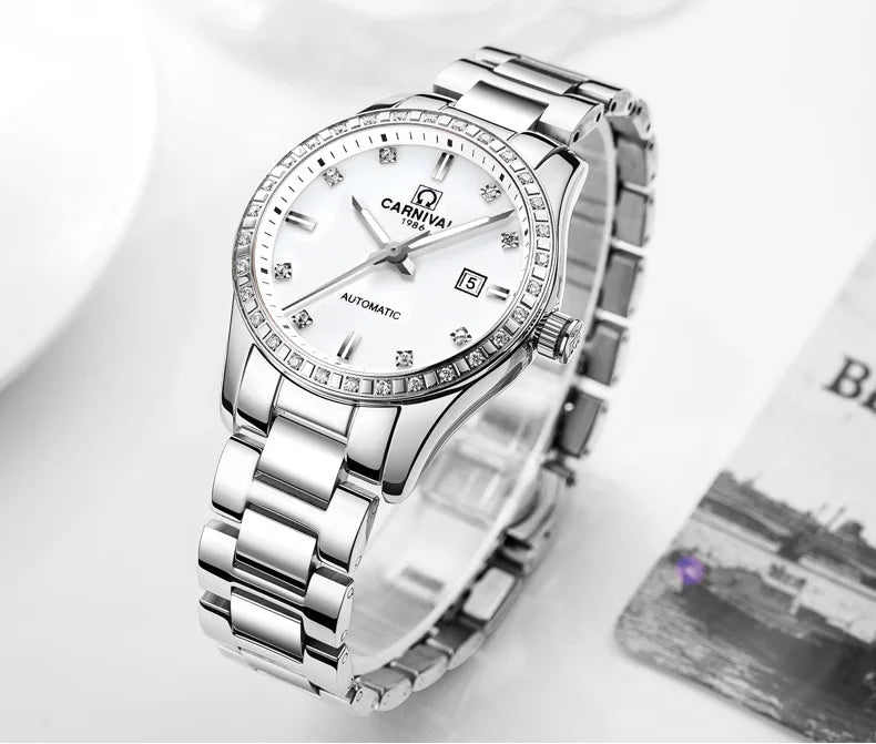 Luxury Automatic Movement Waterproof Wristwatches for Women