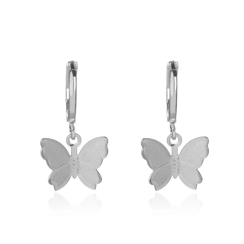Butterfly Earrings or Crystal Rhinestone Necklaces with 5 Butterflies for Women