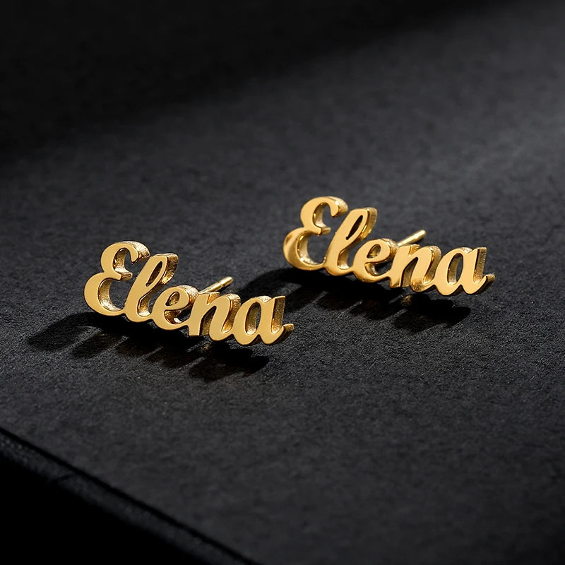 Custom Personalized Name Earrings for Women