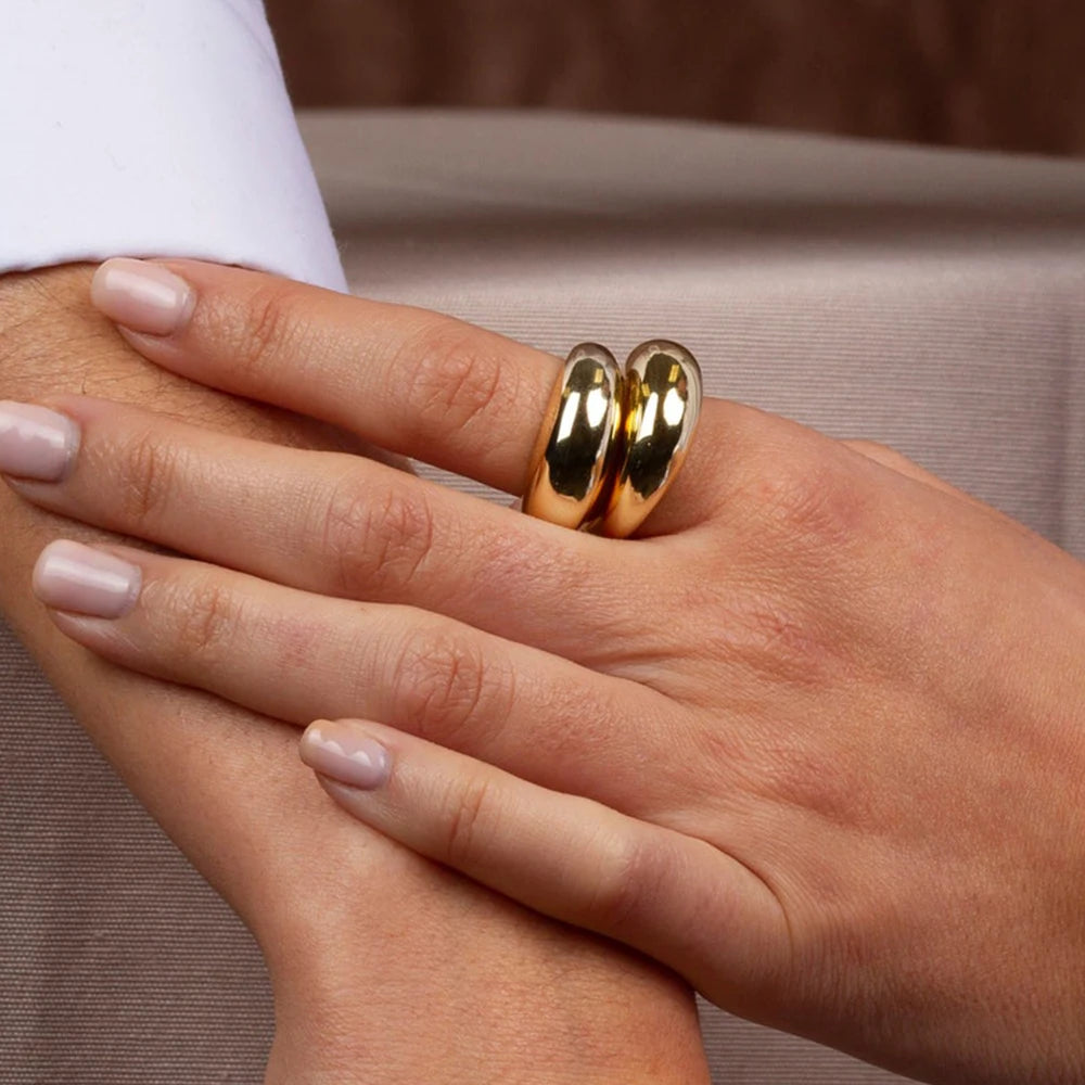 Silver or Gold Arc Rings for Women