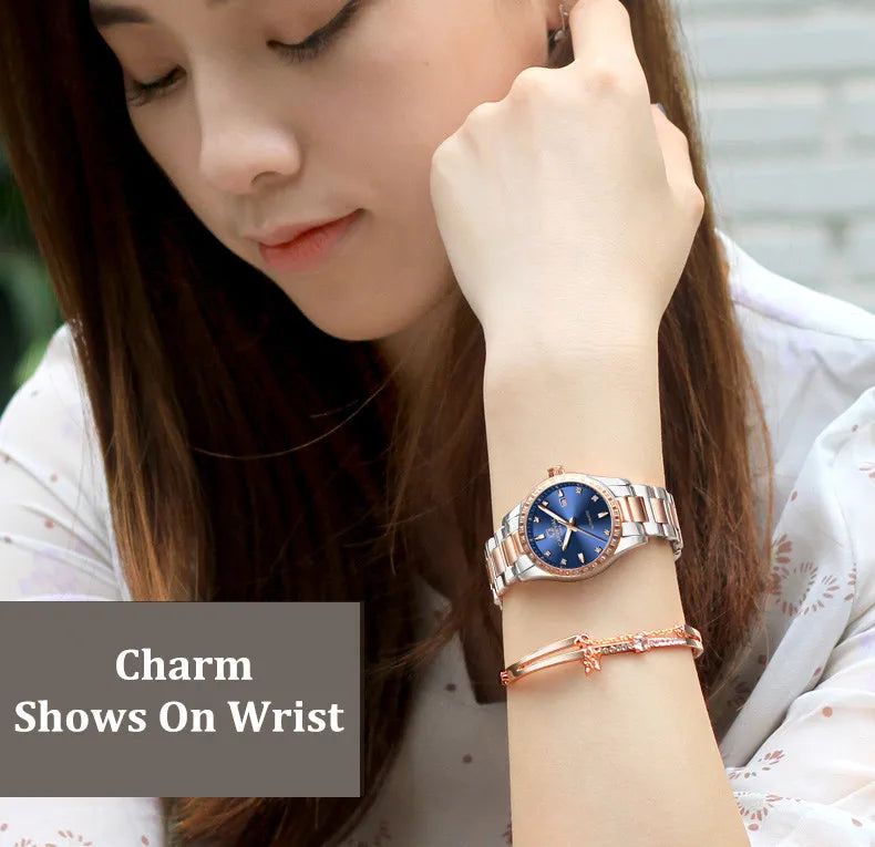 Luxury Automatic Movement Waterproof Wristwatches for Women