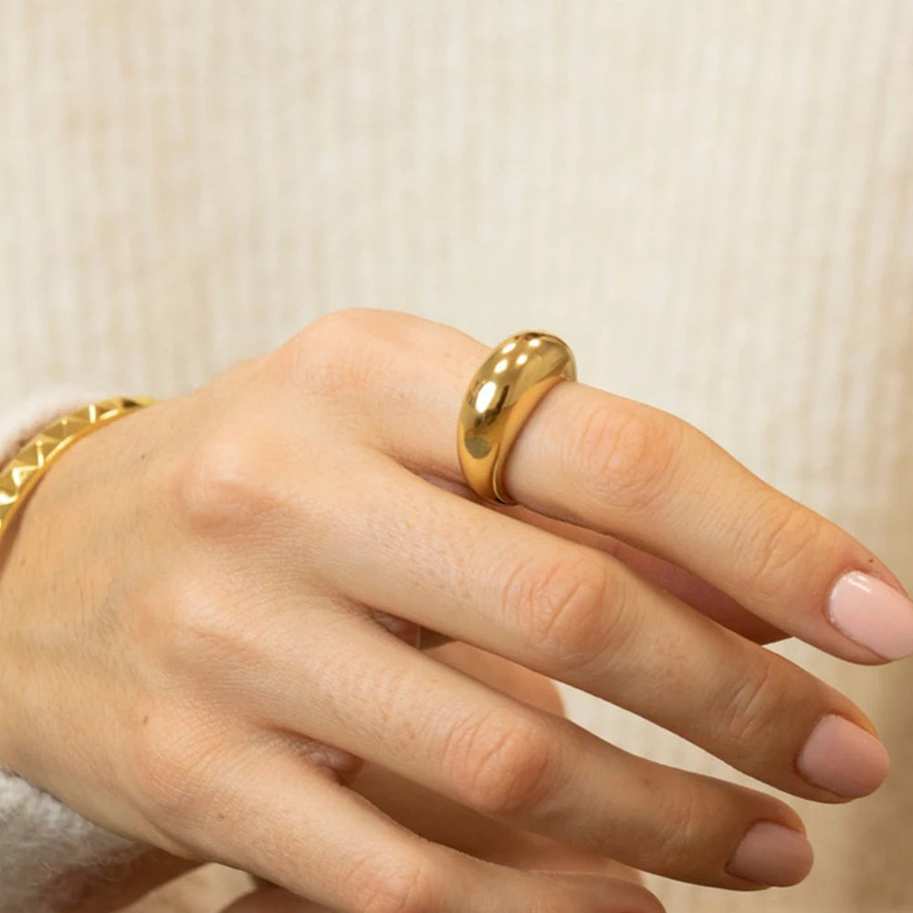 Silver or Gold Arc Rings for Women
