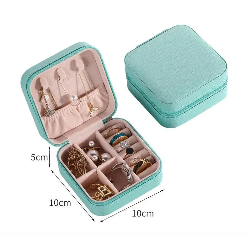 Custom Personalized Name Leather Travel Jewellery Box Case