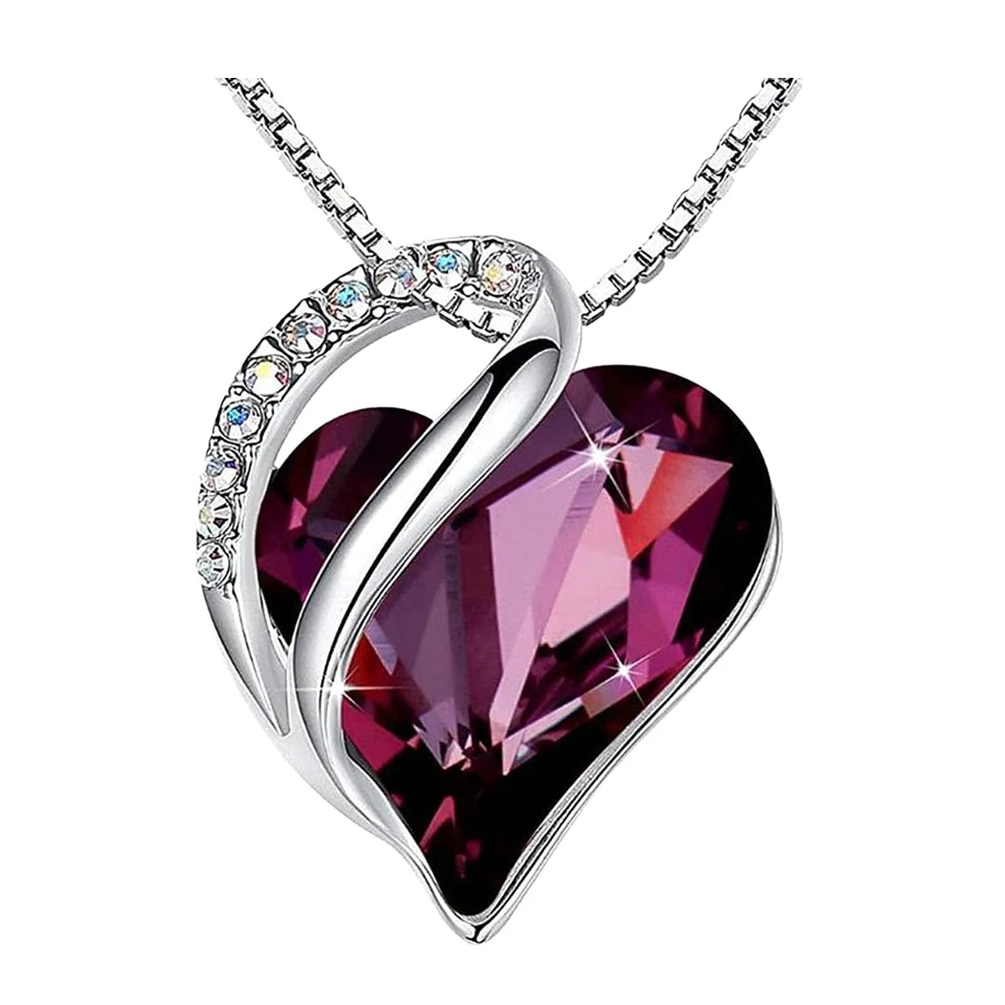 Heart Stone with Zircon Pendant Necklaces for Women