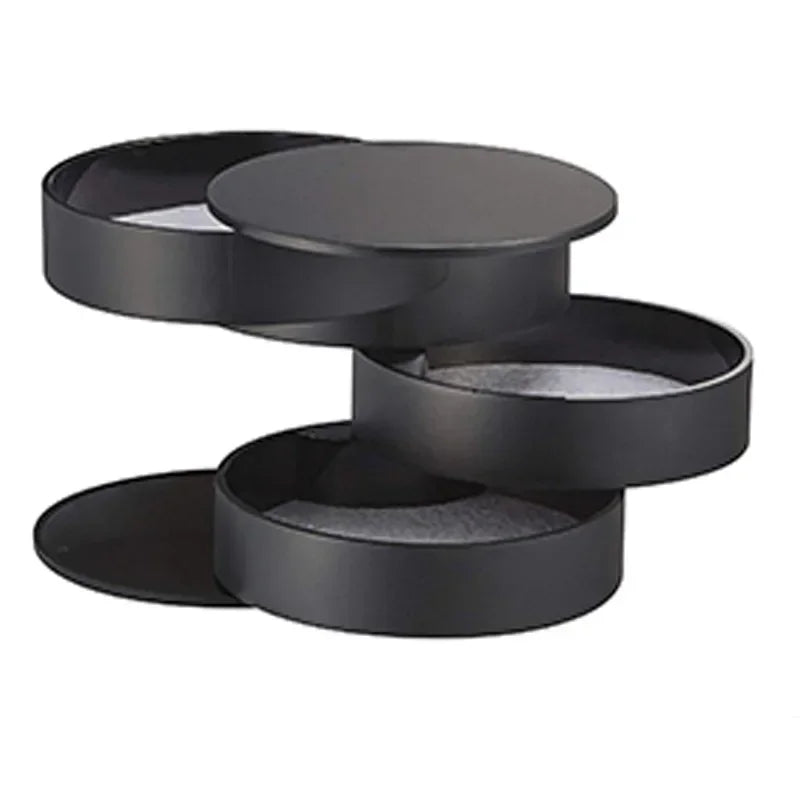 4 Layer Rotating Jewellery Storage Box with Lid