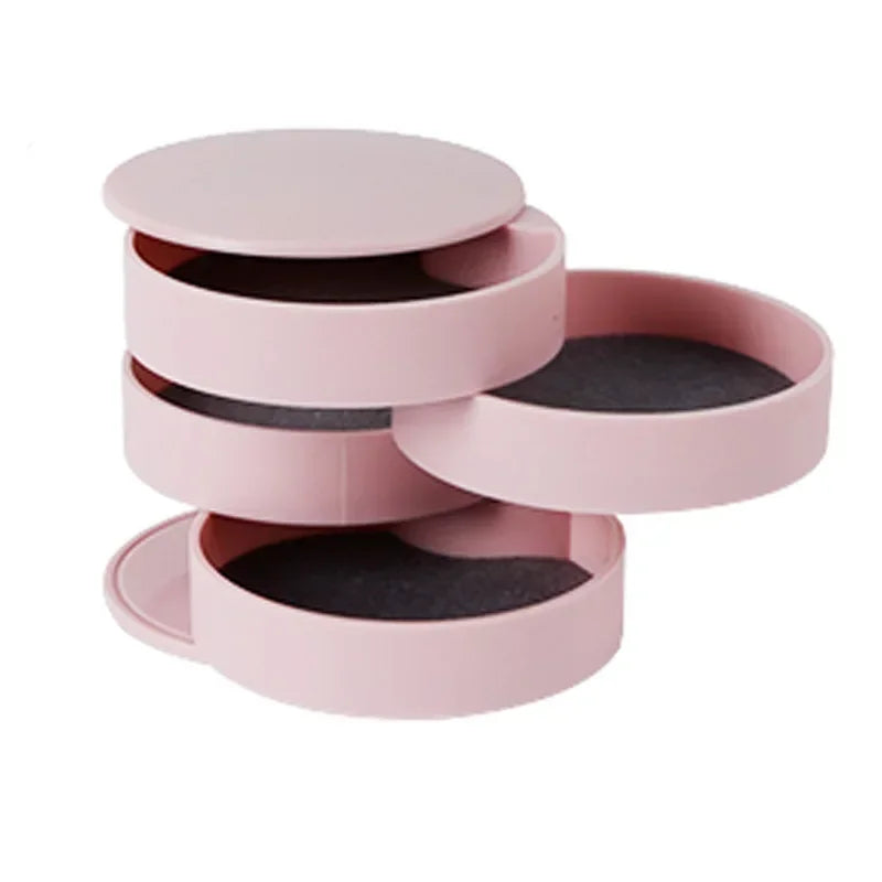 4 Layer Rotating Jewellery Storage Box with Lid
