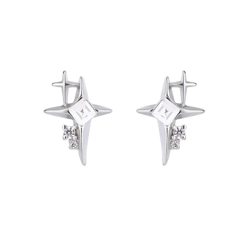 Cross Star Zircon Earrings