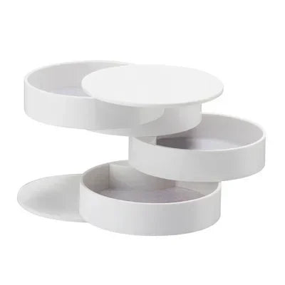 4 Layer Rotating Jewellery Storage Box with Lid