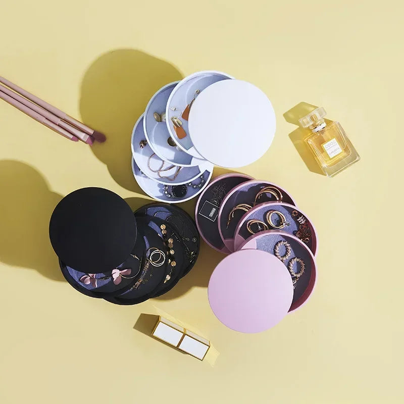 4 Layer Rotating Jewellery Storage Box with Lid