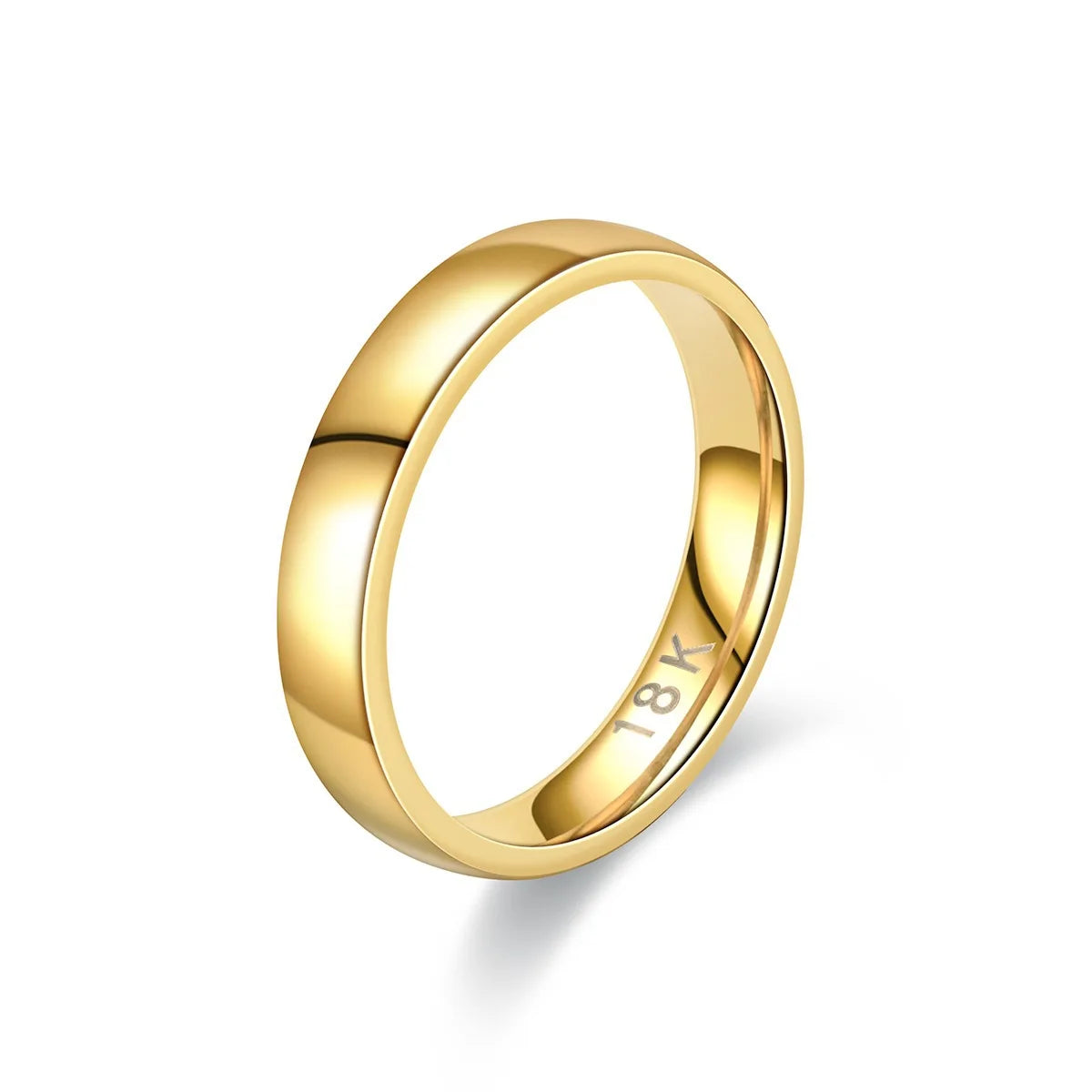 18K Gold Plated Wedding Band Ring for Women