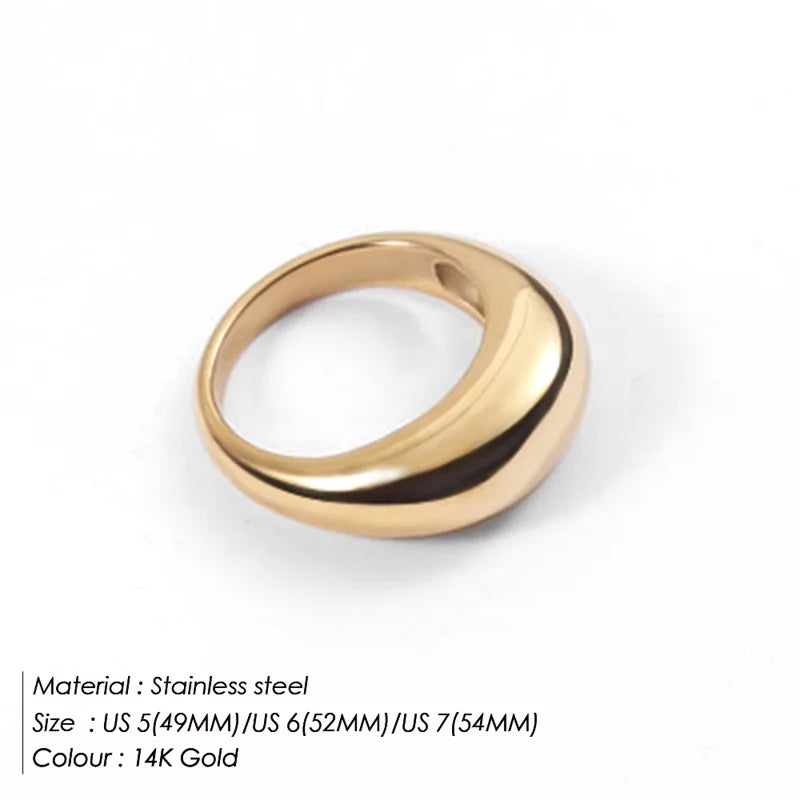Silver or Gold Arc Rings for Women