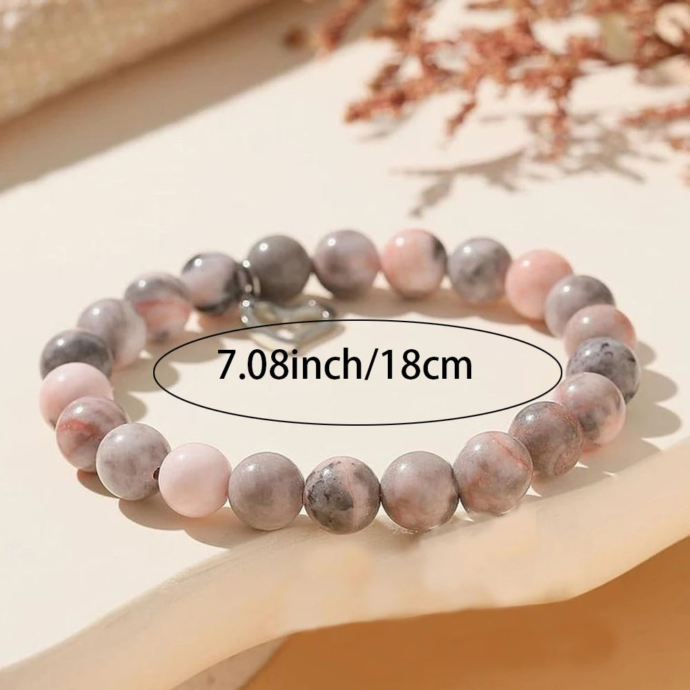 "To My Sister" Natural Bead Stone Bracelet for Women