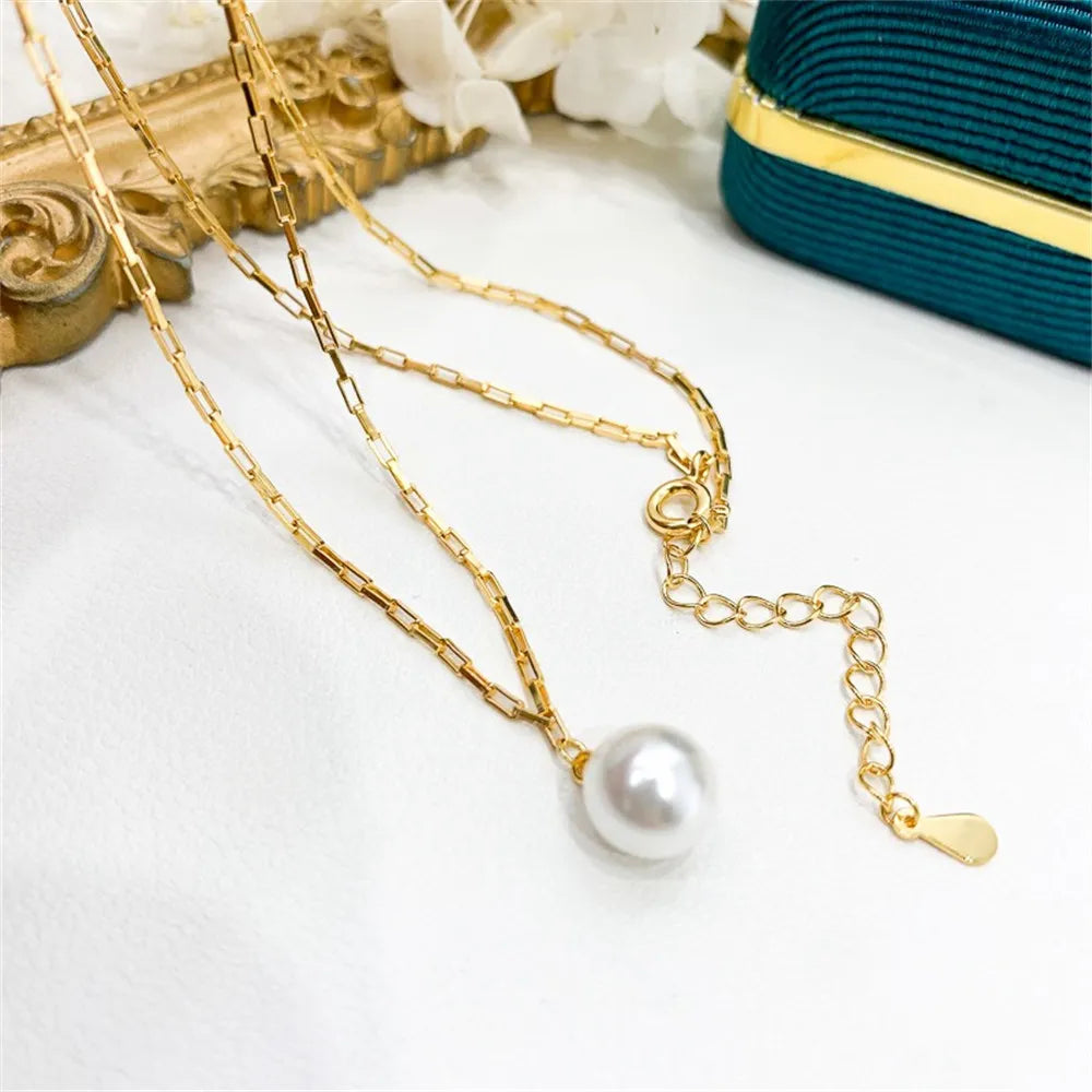 Silver Gold Bracelet Necklace with Pearl Jewellery Set (also sold separately)