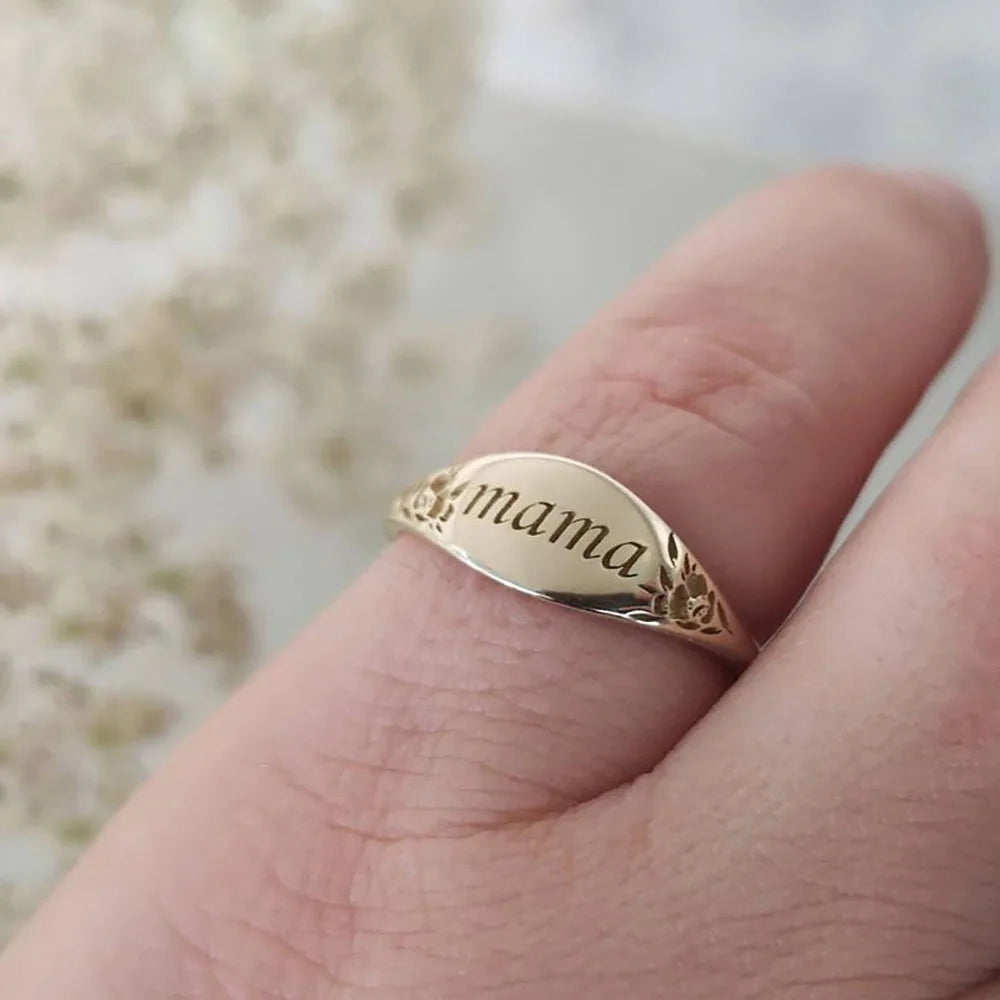"Mama" Engraved Ring for Women