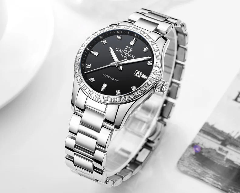 Luxury Automatic Movement Waterproof Wristwatches for Women