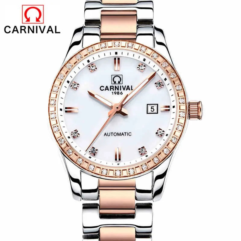 Luxury Automatic Movement Waterproof Wristwatches for Women