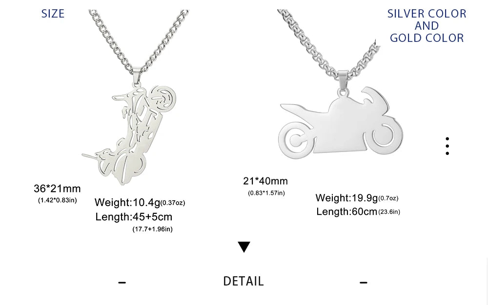 Adventure/Road Racing Bike Necklaces