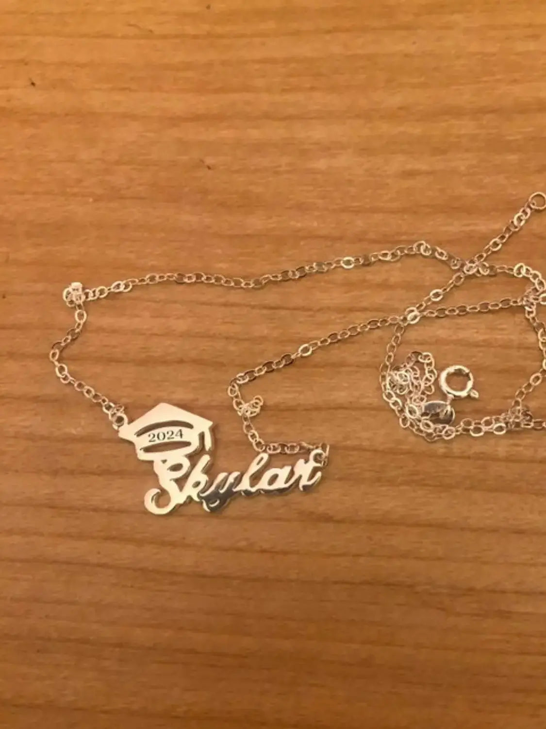 Custom Personalized Name and Date Graduation Necklace
