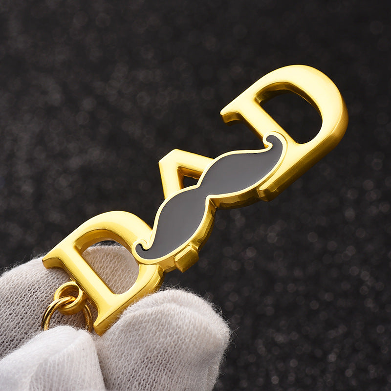 "MOM/DAD" Keychains (MOM with Crown/DAD with Moustache)