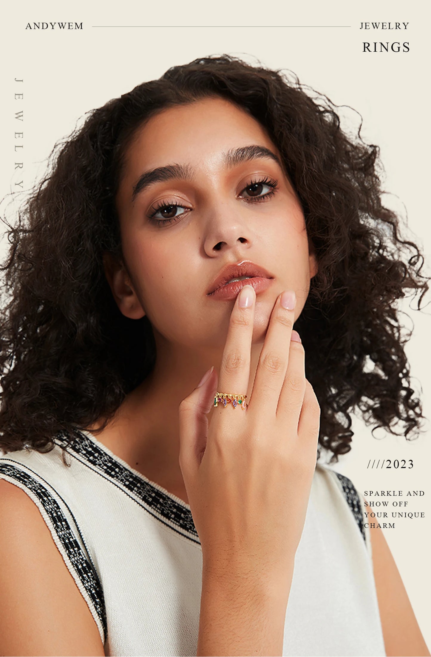 Silver Gold Zircon Rings for Women