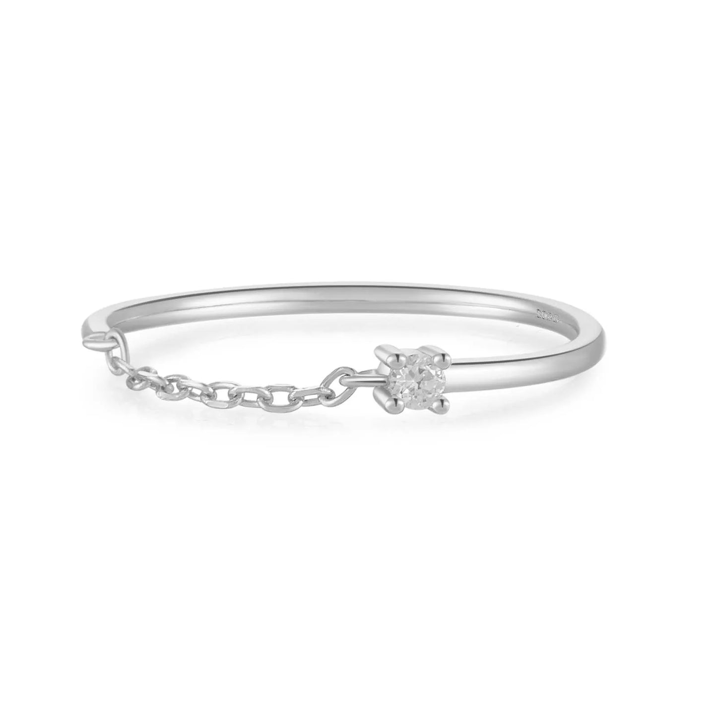 Silver Gold Zircon Rings for Women