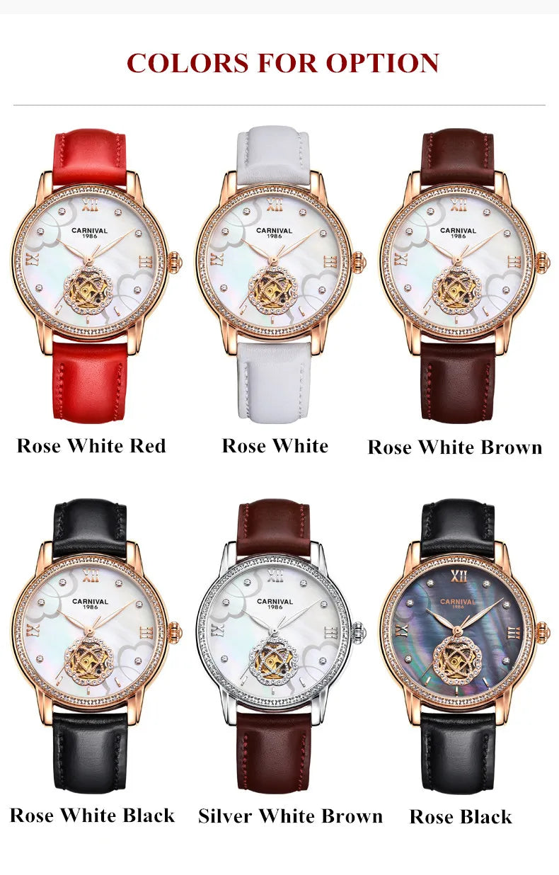 Luxury Mechanical Watches for Women Automatic Movement Waterproof