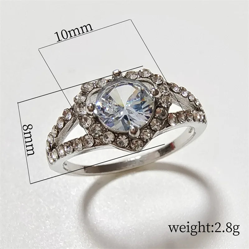 Heart-Shaped Zirconia Love Ring for Women