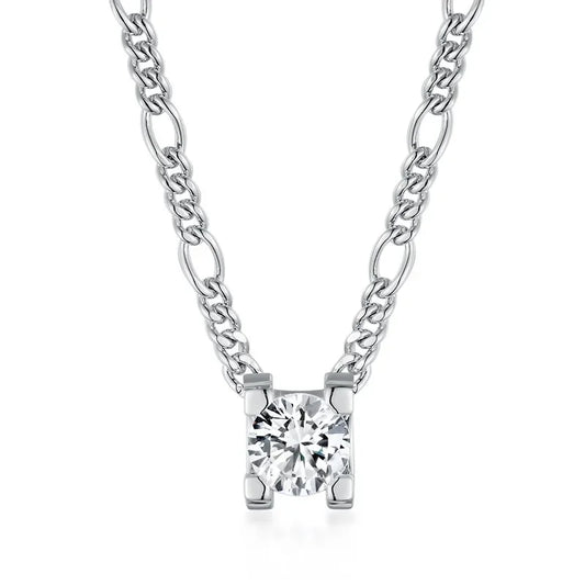 2 Carat Moissanite Diamond Pendant Necklace for Women