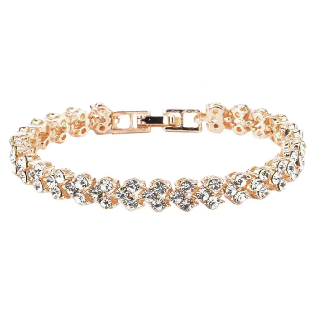 Elegant Cubic Zircon Rhinestone Bracelet for Women