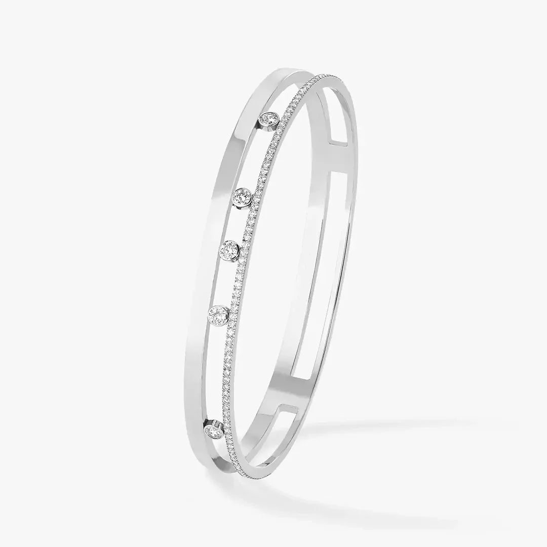 Gold Diamond Bangle Bracelet for Women