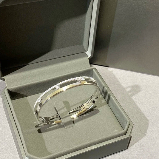 Gold Diamond Bangle Bracelet for Women