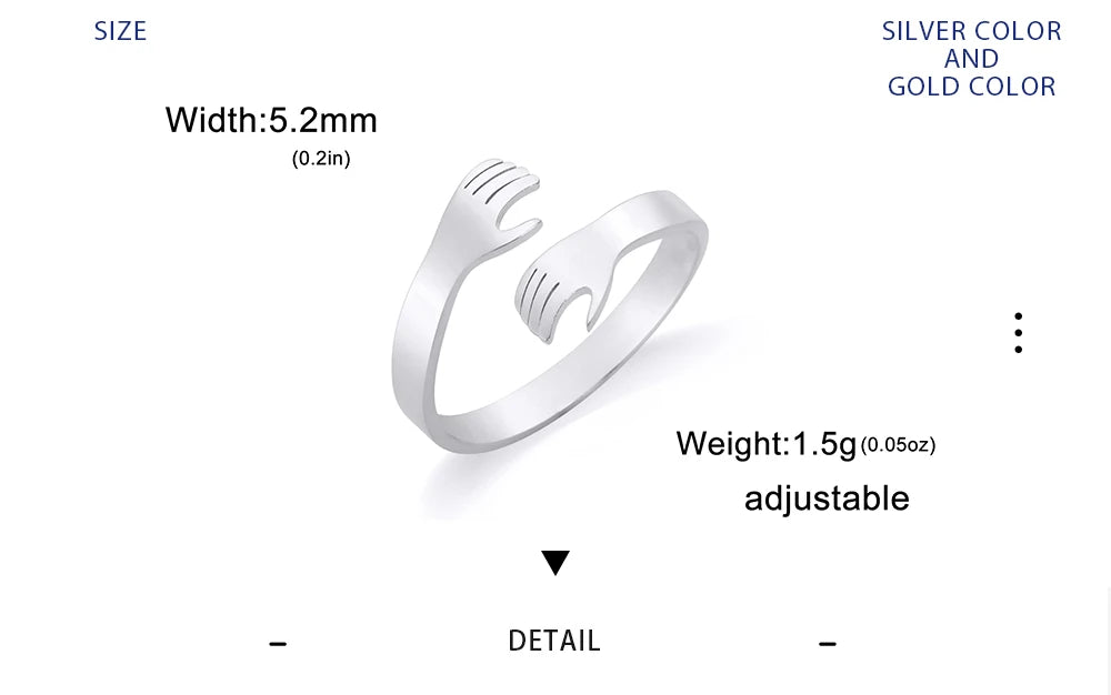 Hug Finger Adjustable Ring