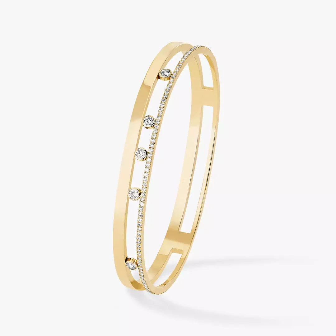 Gold Diamond Bangle Bracelet for Women