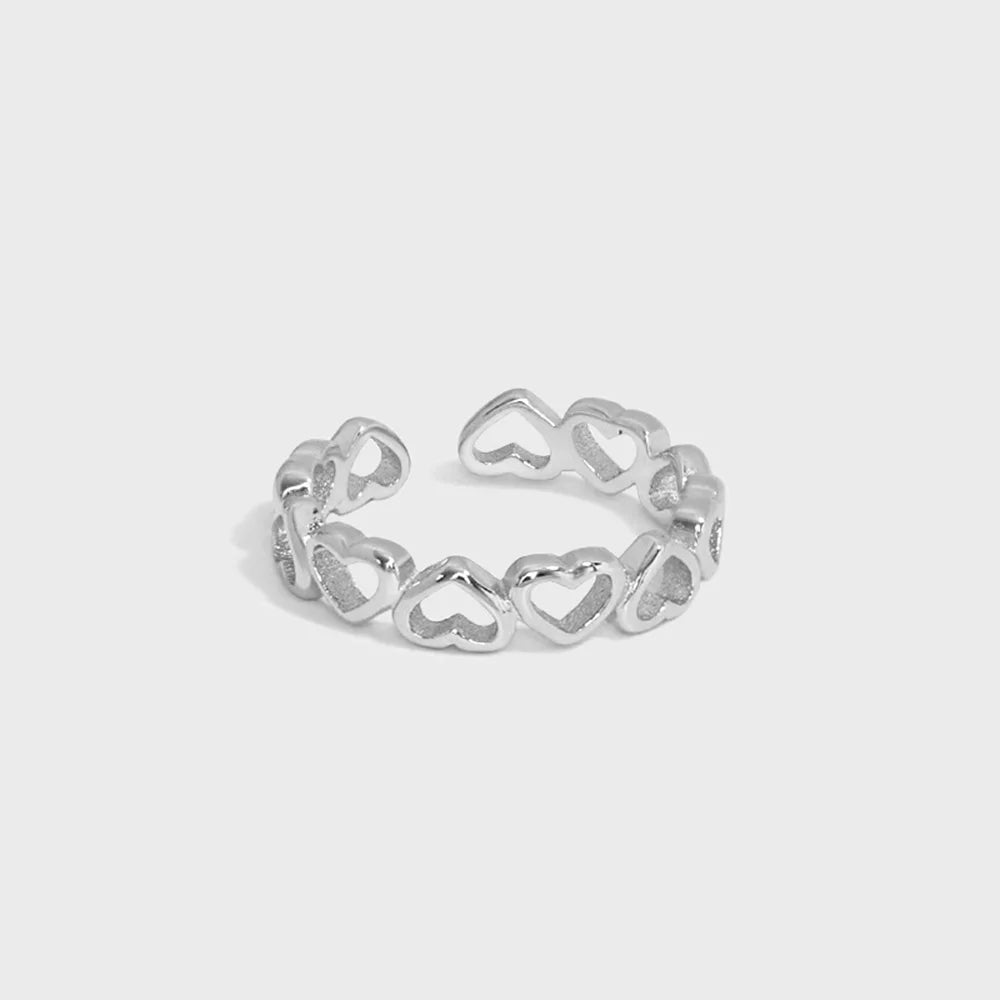 Hearts Resizable Ring for Women