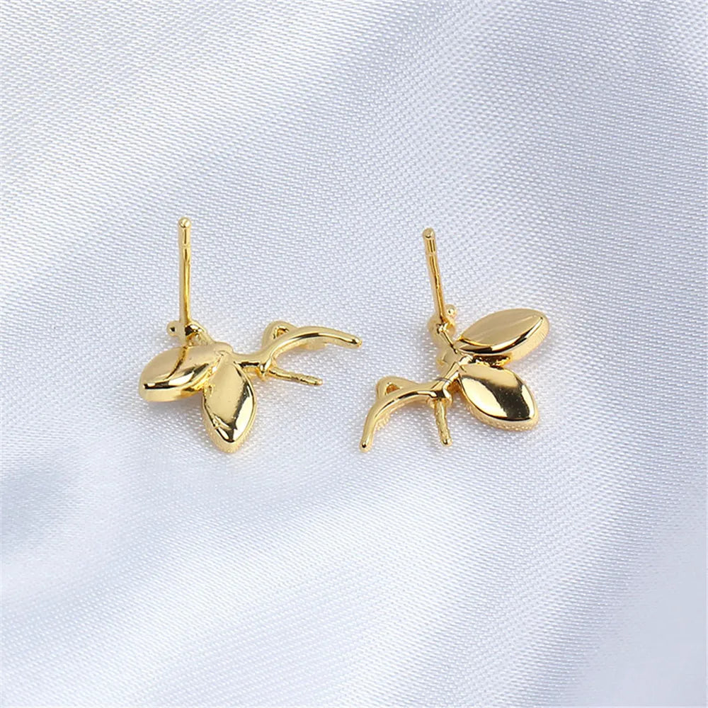 14K Gold Wrapped Tinkerbell Pearl Shell Earrings