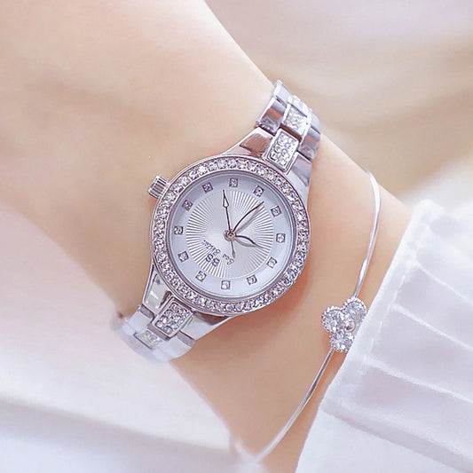 Quartz Clock Luxury Silver Gold Wristwatches for Women