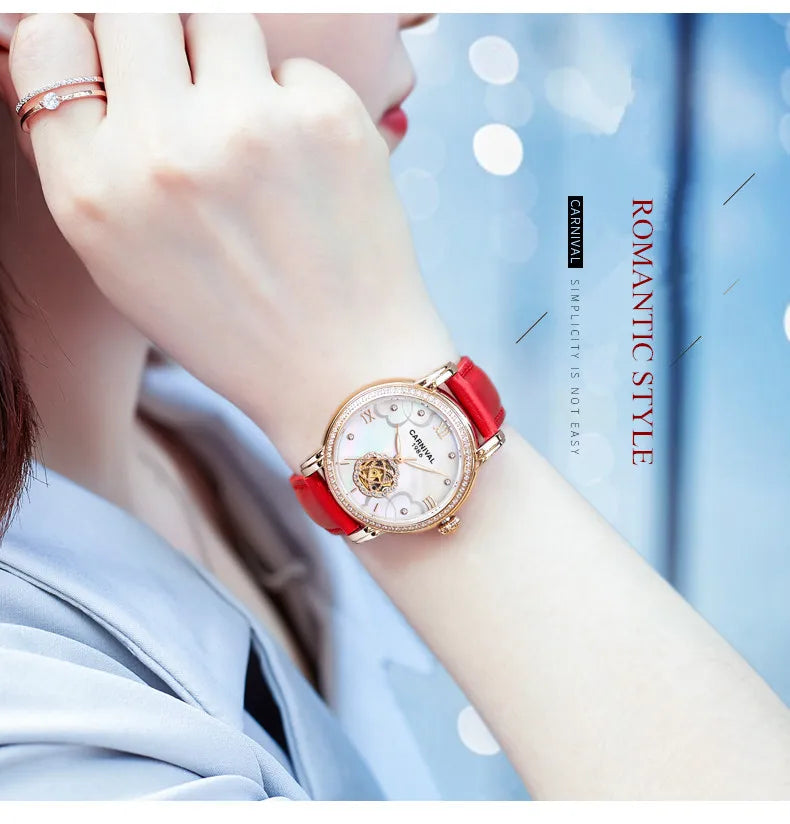 Luxury Mechanical Watches for Women Automatic Movement Waterproof