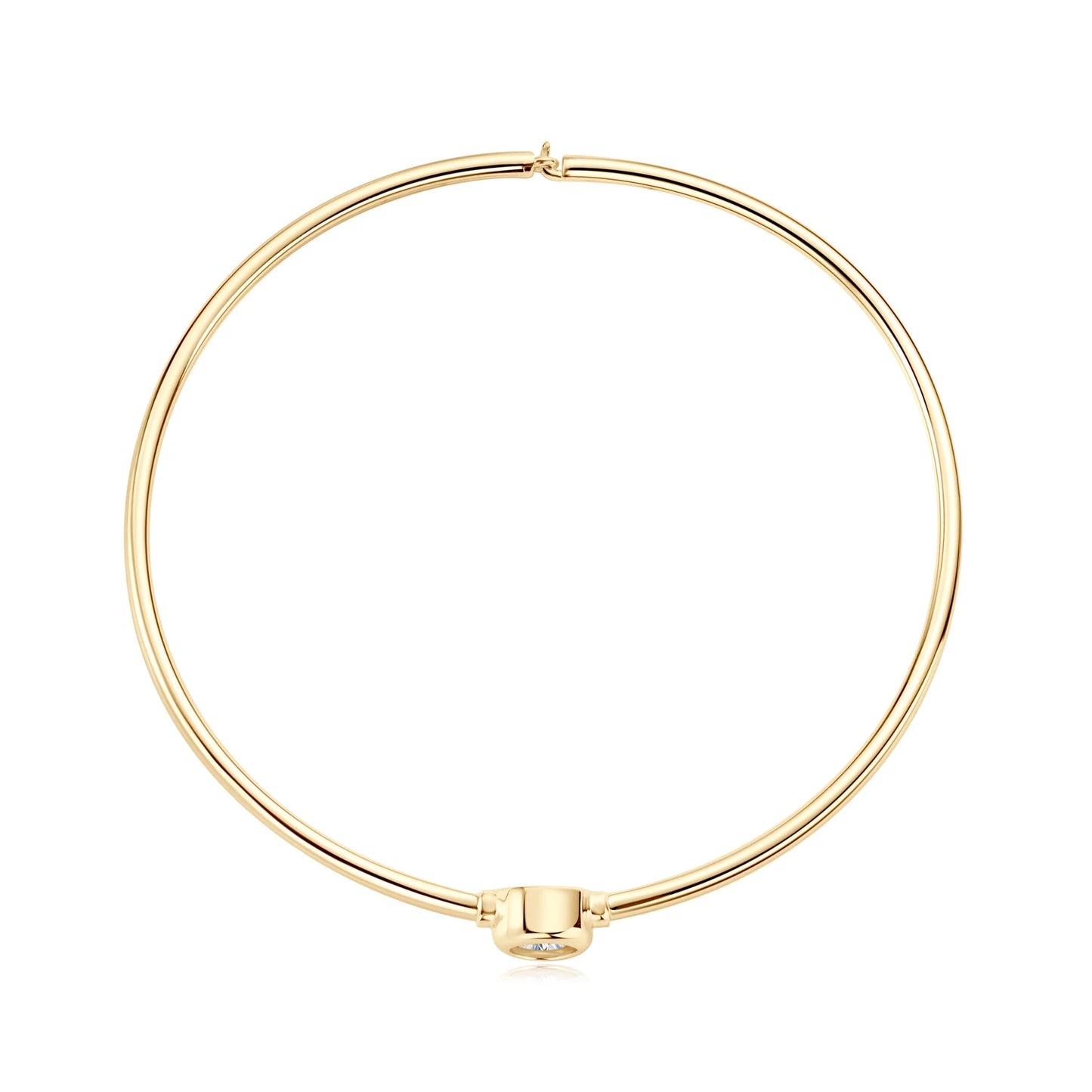 Silver or 18K Gold 0.5CT Moissanite Diamond Center Stone or Double Heart Bangle Bracelets for Women