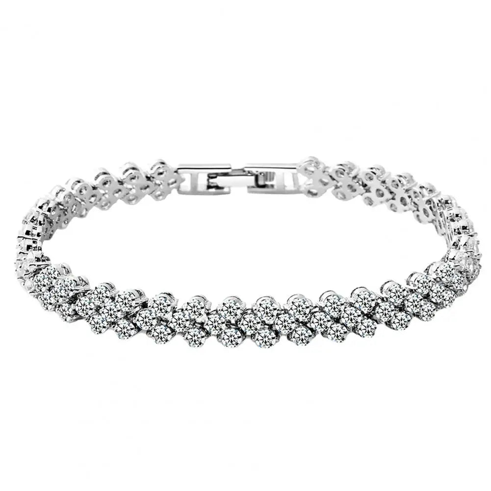 Elegant Cubic Zircon Rhinestone Bracelet for Women