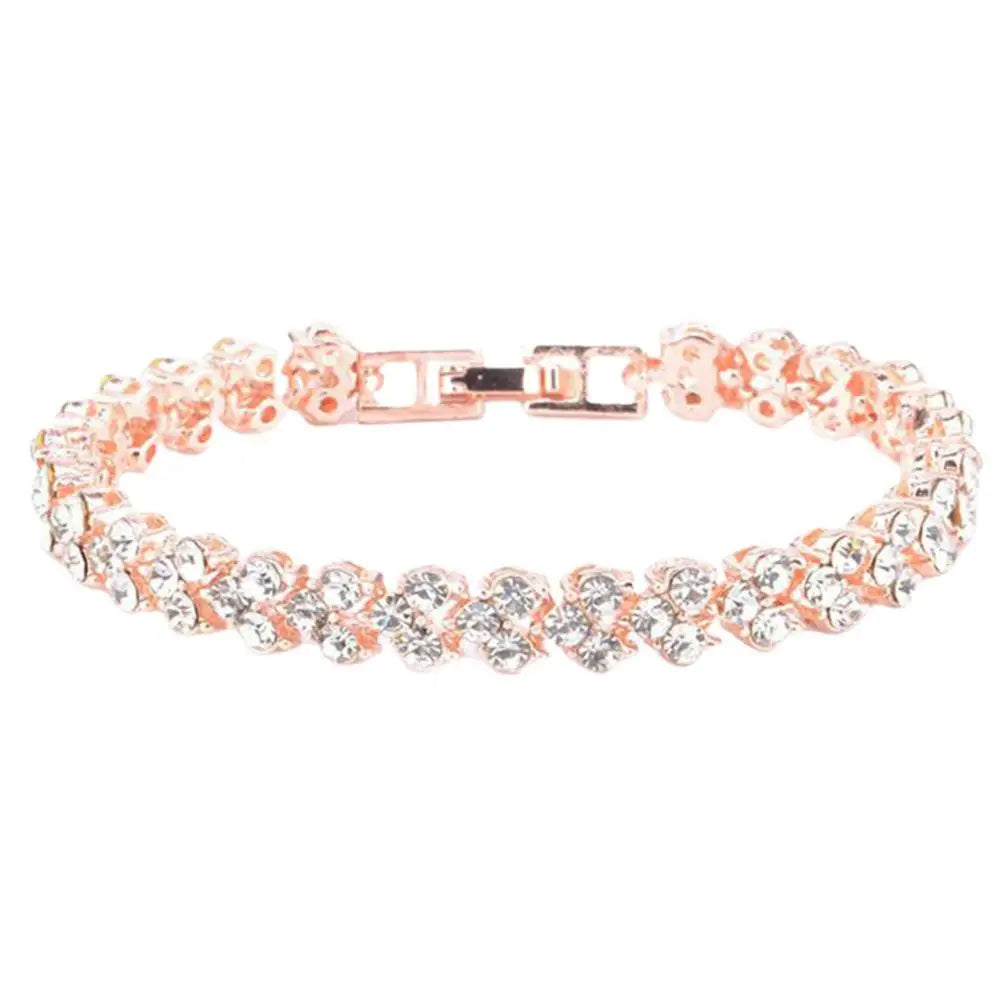 Elegant Cubic Zircon Rhinestone Bracelet for Women