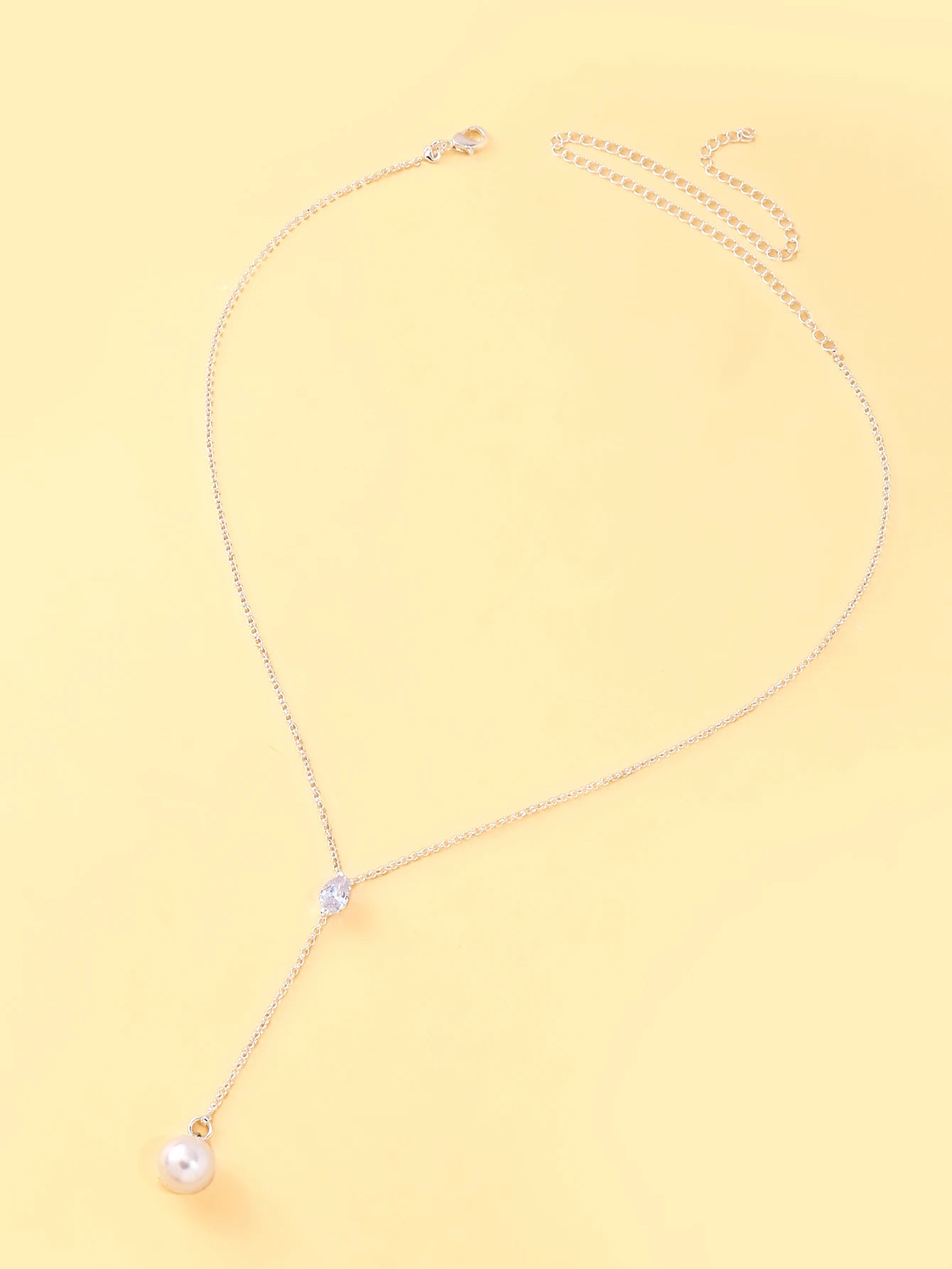 Hanging Pearl Diamond Necklace for Women