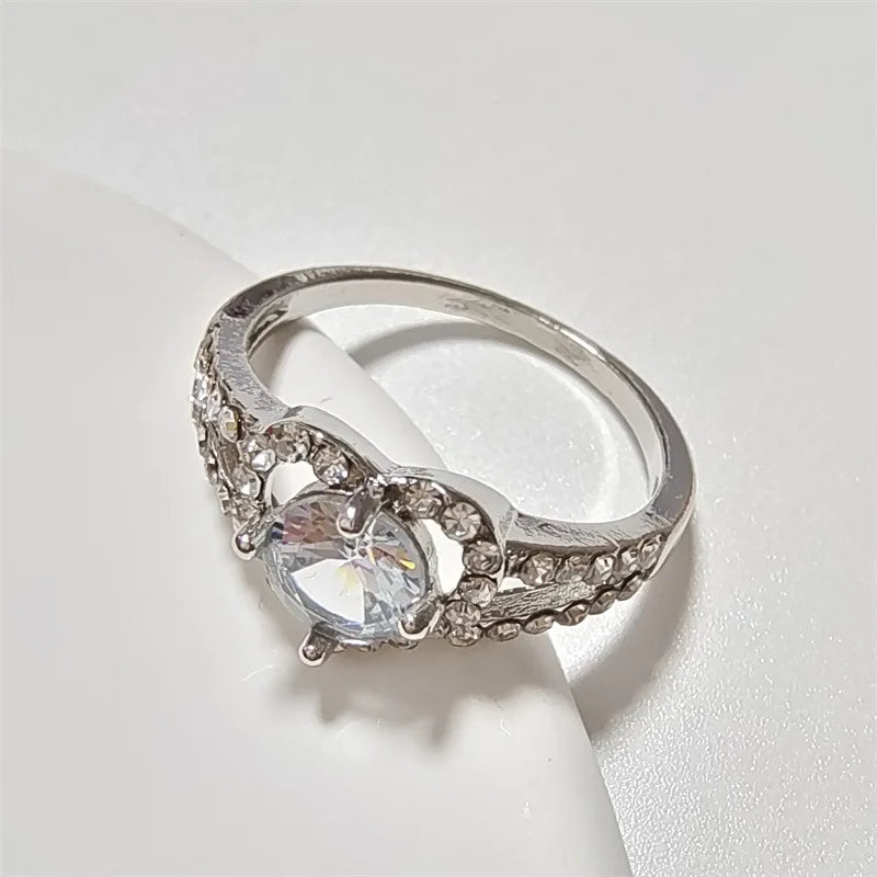 Heart-Shaped Zirconia Love Ring for Women