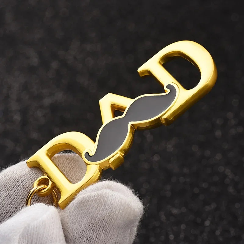 "MOM/DAD" Keychains (MOM with Crown/DAD with Moustache)